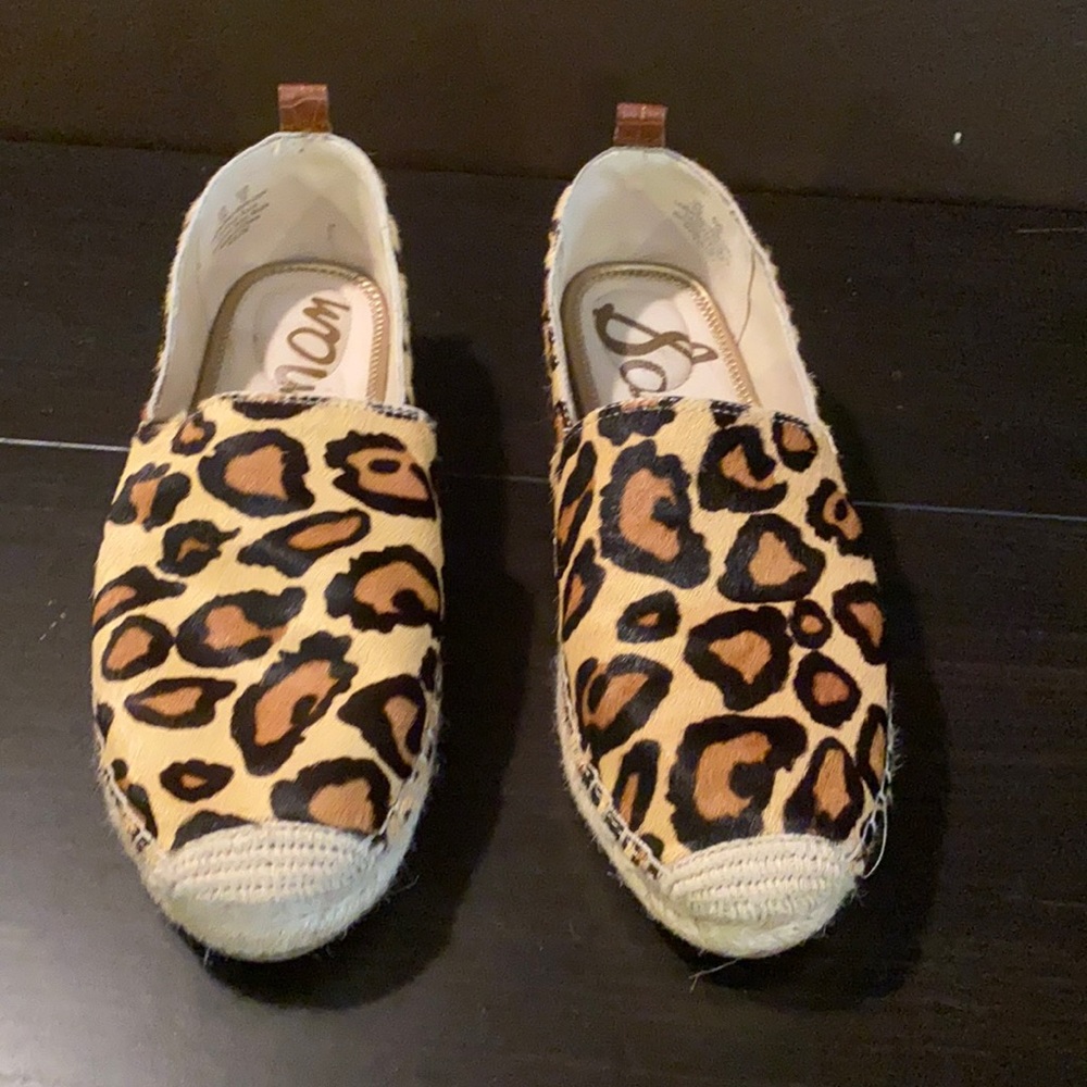 Leopard smooth furry espadrilles Sam Edelman 049